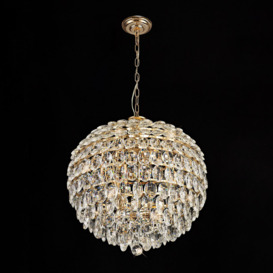 Visconte Maine 9 Light Crystal Ceiling Pendant - Gold - thumbnail 3