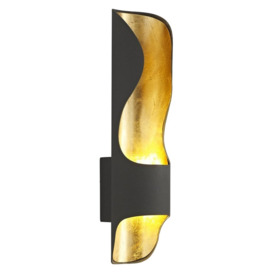 Visconte Silas LED Wall Light - Anthracite with Gold Leaf