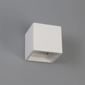 Visconte Camille 1 Light Square Paintable Wall Light - White - thumbnail 3