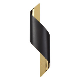 Visconte Troyes Large Wavy LED Wall Light - Black and Gold