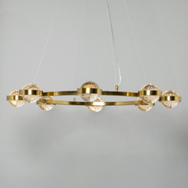 Visconte Sarno 8 Light LED Ring Ceiling Pendant - Brass - thumbnail 2