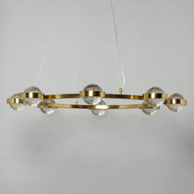 Visconte Sarno 8 Light LED Ring Ceiling Pendant - Brass - thumbnail 3