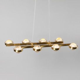 Visconte Sarno 8 Light LED Ceiling Pendant Bar - Brass - thumbnail 2