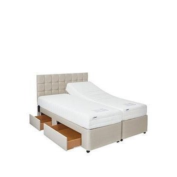 Mibed Rainford Adjustable Divan Bed (2 X Linked Beds) &Ndash Choose A Reflex Memory Or 1000 Pocket Memory Mattress
