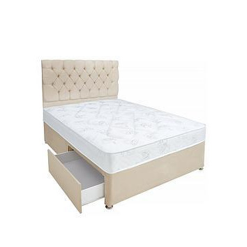 Airsprung New Victoria Ortho Divan Bed With Storage Options - Natural, Grey