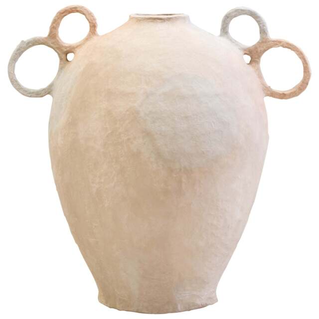 Ravessa Vase Mache With Decorative Large Handles Cotton - image 1