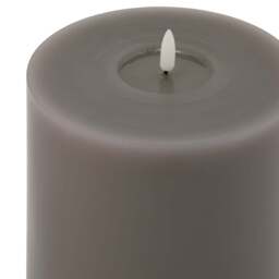 Luxe Collection Melt Effect 6 x 8 Grey LED Wax Candle - thumbnail 2