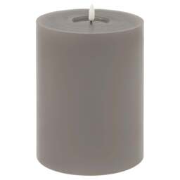 Luxe Collection Melt Effect 6 x 8 Grey LED Wax Candle - thumbnail 1