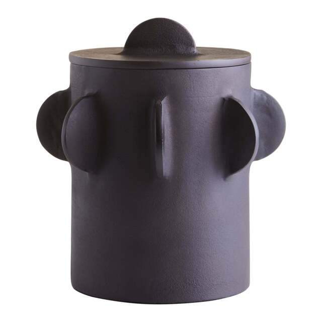 Large Terrace Round Brown Textured Box - image 1