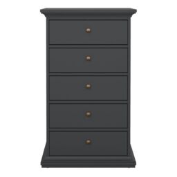 Paris Chest 5 Drawers in Grey - thumbnail 5