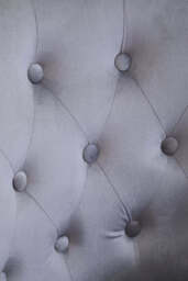 Linea Velvet Chair – Grey (Tufted) - thumbnail 2