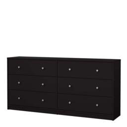 May Chest of 6 Drawers (3+3) in Black - thumbnail 3