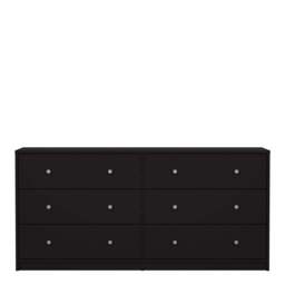 May Chest of 6 Drawers (3+3) in Black - thumbnail 2