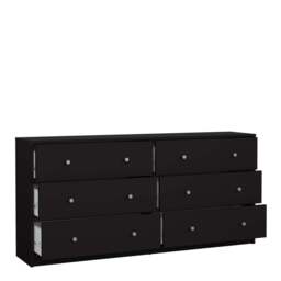 May Chest of 6 Drawers (3+3) in Black - thumbnail 5