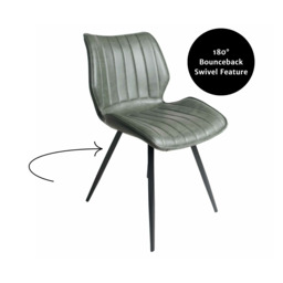 Junelle Bounce Dining Chair Vegan Forest Green SET OF 2 - thumbnail 2
