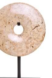 Small Sculpture Round Calvion Speckled 20cm Disc Marble Natural Dia - thumbnail 6