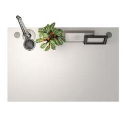 Prima Desk 120cm in White with White Legs - thumbnail 5
