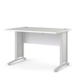 Prima Desk 120cm in White with White Legs - thumbnail 3
