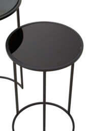 Banstead Set of Two Round Black Plant Stands – Contemporary Plant Stands - thumbnail 5