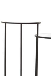 Banstead Set of Two Round Black Plant Stands – Contemporary Plant Stands - thumbnail 4