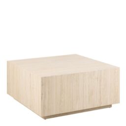 Dice Square Coffee Table in Light Travertine Finish