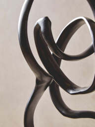 Breeze Black Finish Aluminium Knot Sculpture - thumbnail 4