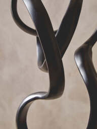 Breeze Black Finish Aluminium Knot Sculpture - thumbnail 2