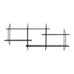 Belfast Wall Unit with 4 Shelves in Matte Black - thumbnail 3