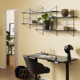 Belfast Wall Unit with 4 Shelves in Matte Black - thumbnail 5