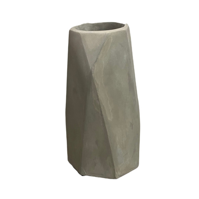 Elaris Faceted Vase - Putty