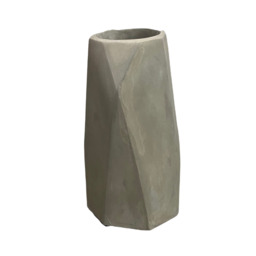 Elaris Faceted Vase - Putty