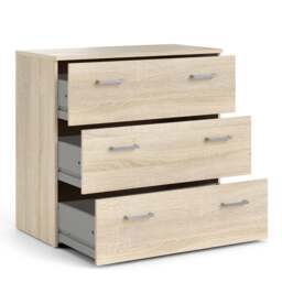 Space Chest of 3 Drawers in Oak - thumbnail 4