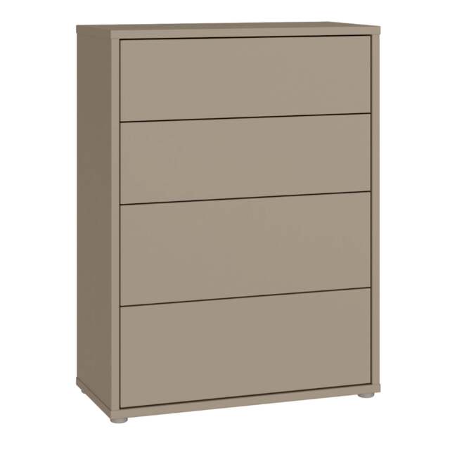 Alice Springs 4 Drawer Chest with Push-to-Open Drawers in Taupe - image 1