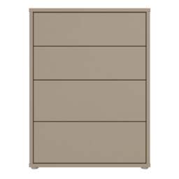 Alice Springs 4 Drawer Chest with Push-to-Open Drawers in Taupe - thumbnail 2