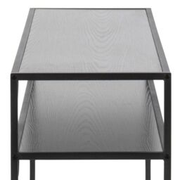 Seaford Black Metal Console Table with Black Top - thumbnail 4