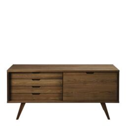 A-Line Sideboard with 4 Drawers and Sliding Door in Smoked Oak - thumbnail 2