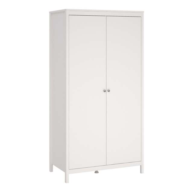 Madrid Wardrobe with 2 Doors in White - image 1