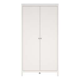 Madrid Wardrobe with 2 Doors in White - thumbnail 2