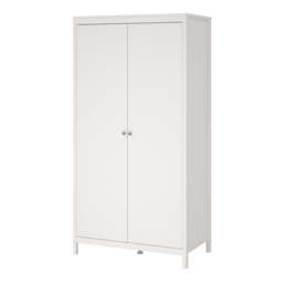 Madrid Wardrobe with 2 Doors in White - thumbnail 3
