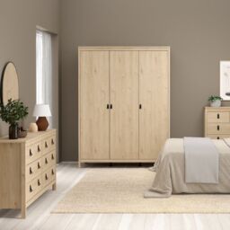 Barcelona Double Dresser 4+4 Drawers in Jackson Hickory Oak - thumbnail 5