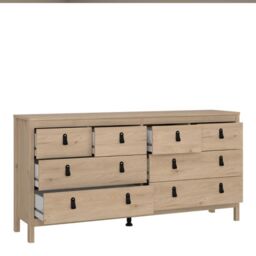 Barcelona Double Dresser 4+4 Drawers in Jackson Hickory Oak - thumbnail 4