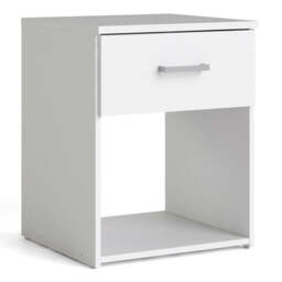 Space Package - Bedside 1 Drawer + Chest of 3 Drawers + Wardrobe with 2 Doors in White - thumbnail 2