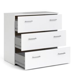 Space Package - Bedside 1 Drawer + Chest of 3 Drawers + Wardrobe with 2 Doors in White - thumbnail 5