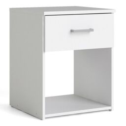 Space Package - Bedside 1 Drawer + Chest of 3 Drawers + Wardrobe with 2 Doors in White - thumbnail 2
