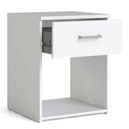 Space Package - Bedside 1 Drawer + Chest of 3 Drawers + Wardrobe with 2 Doors in White - thumbnail 3