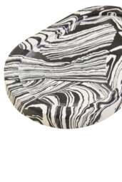 Delmorae Oval Tray Black White Marble And - thumbnail 4