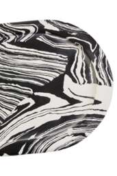 Delmorae Oval Tray Black White Marble And - thumbnail 3