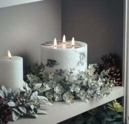 Modern & Luminous: Marble Effect LED Candle - thumbnail 4