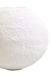 Vase Cotton Ravessa Mache White Large Round - thumbnail 2