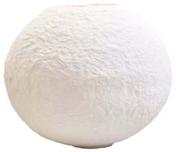 Vase Cotton Ravessa Mache White Large Round - thumbnail 6